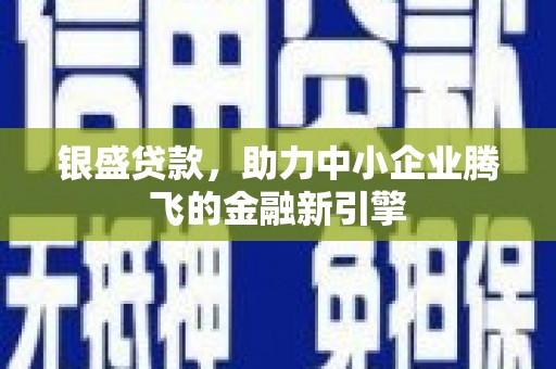 通化银盛贷款，助力中小企业腾飞的金融新引擎