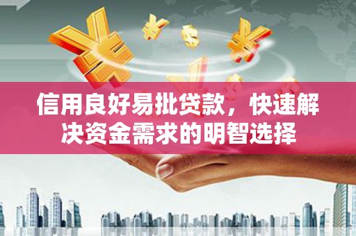 通化信用良好易批贷款，快速解决资金需求的明智选择